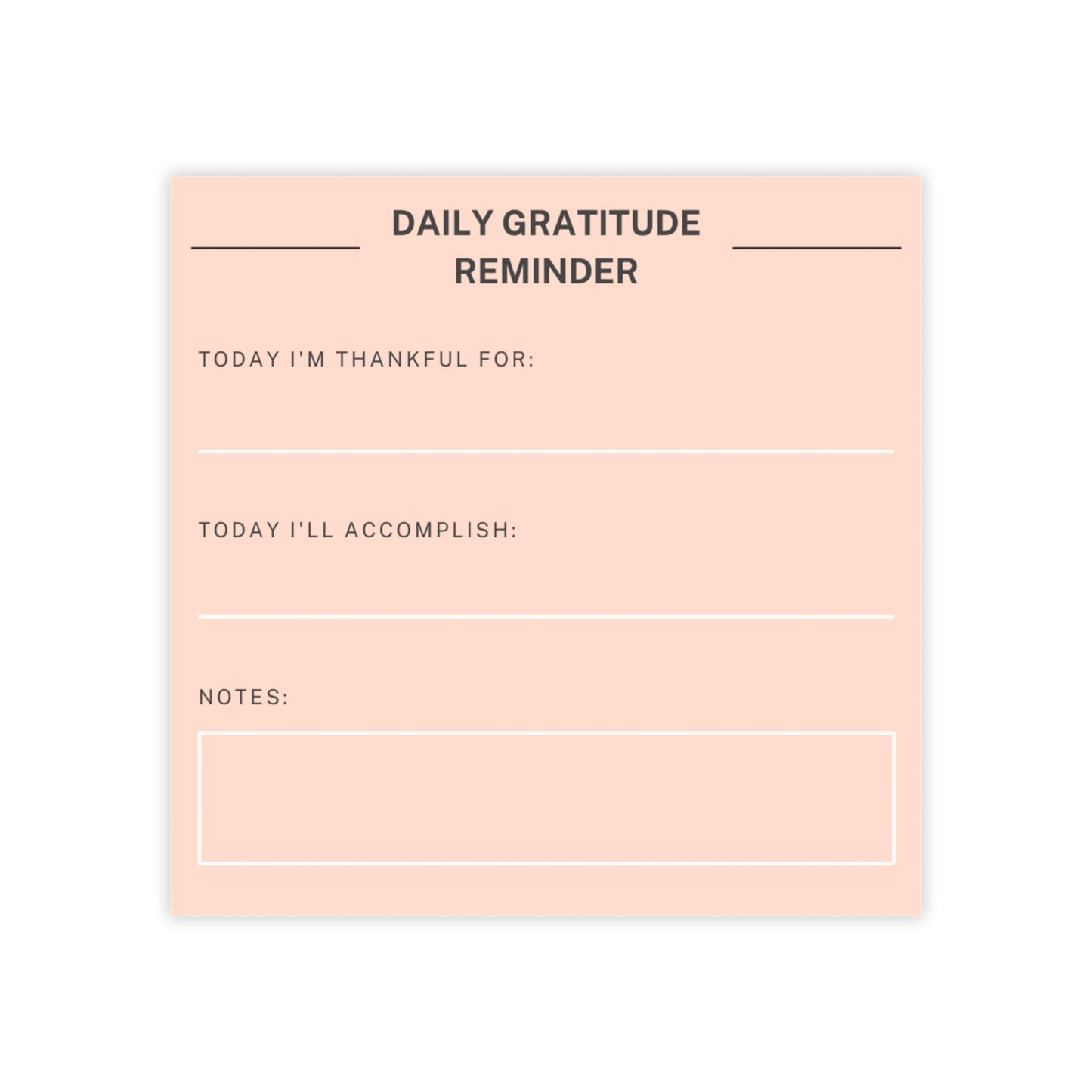 Morning Gratitude Post-it® Note Pads